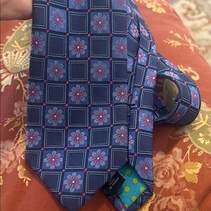 Ted Baker London Blue and Pink Patterned Silk  Tie